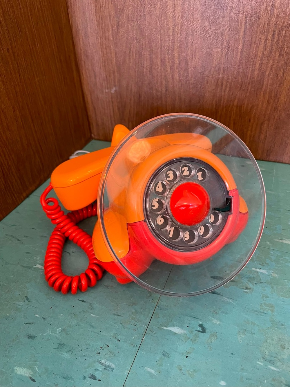 vintage Alexander Graham Plane phone orange airplane northern Telecom 1970’s